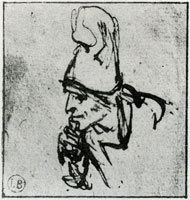 Rembrandt Old Man in High Cap