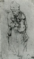 Rembrandt Old Woman Holding a Jar