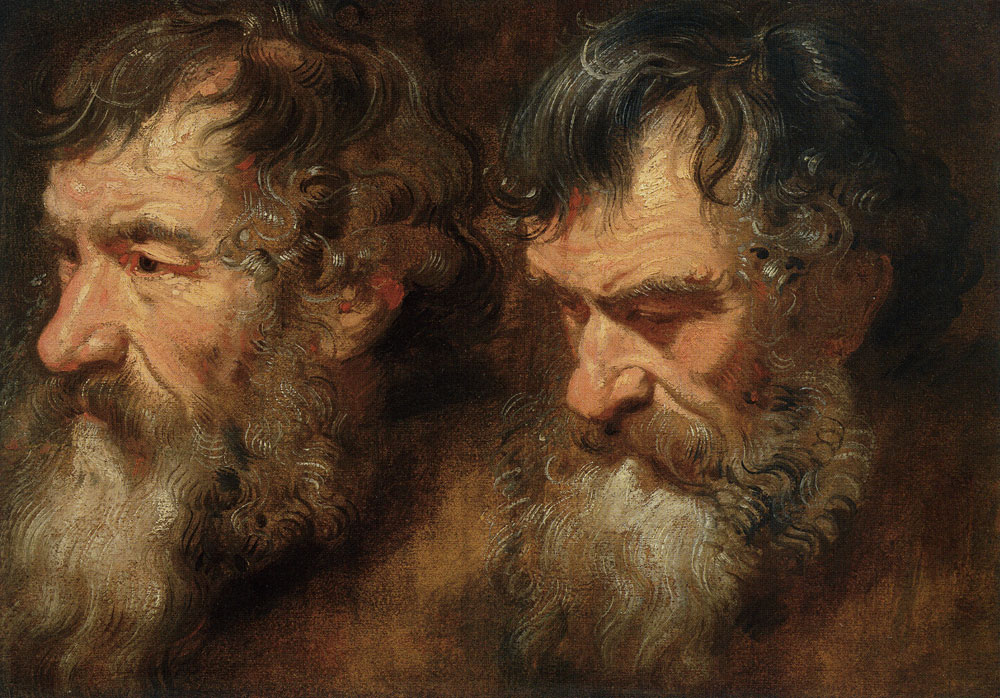 Anthony van Dyck - Two Studies of a Bearded Man