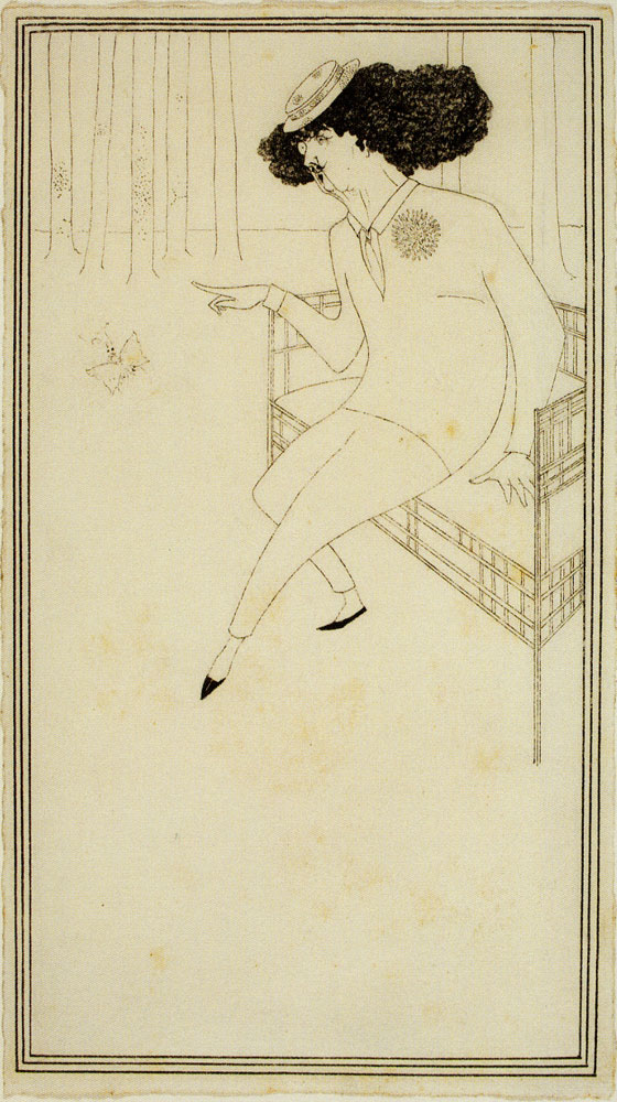 Aubrey Beardsley - Caricature of J.M. Whistler
