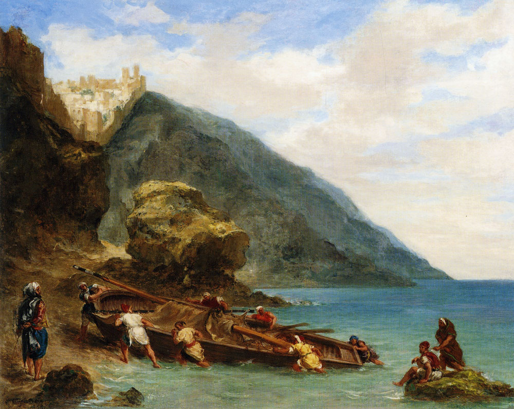 Eugène Delacroix - View of Tangier from the Seashore
