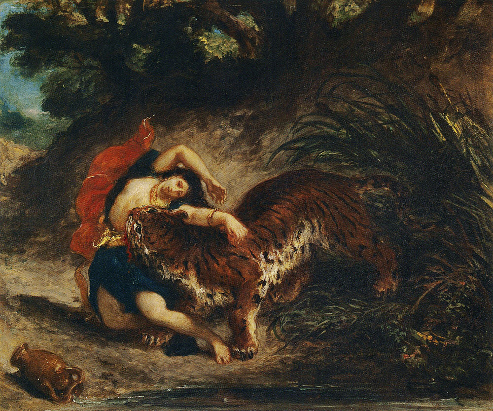 Eugène Delacroix - Young Woman Attacked by a Tiger