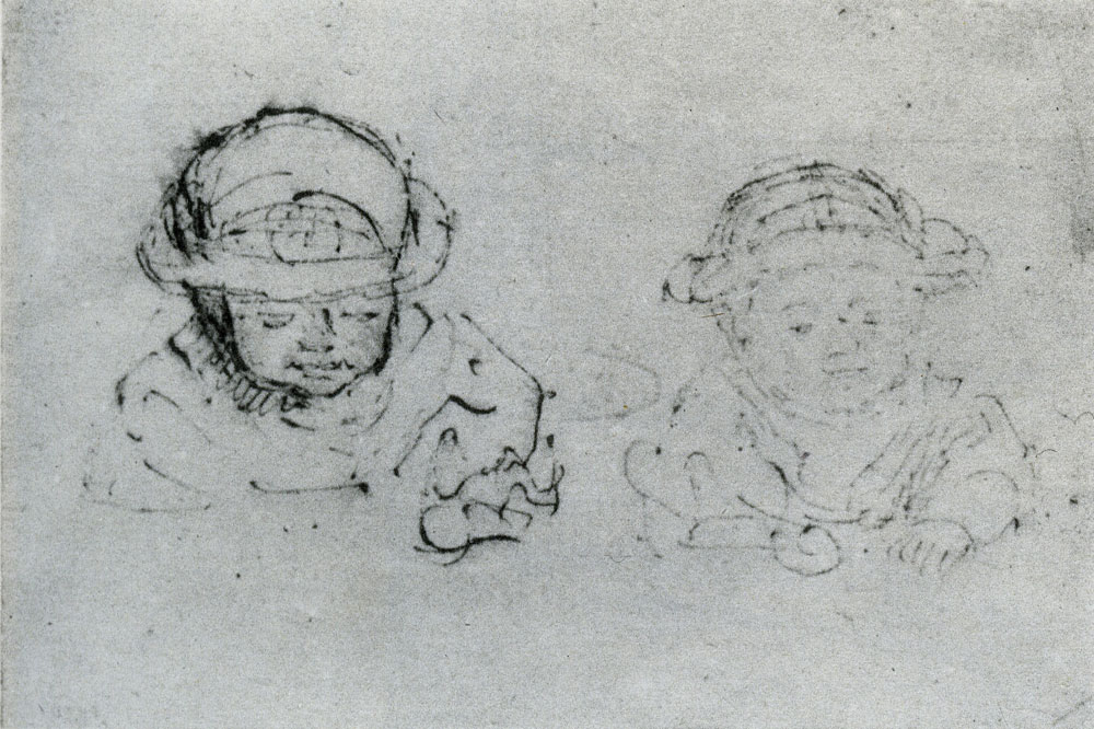 Follower of Rembrandt - Two Studies of a Little Child