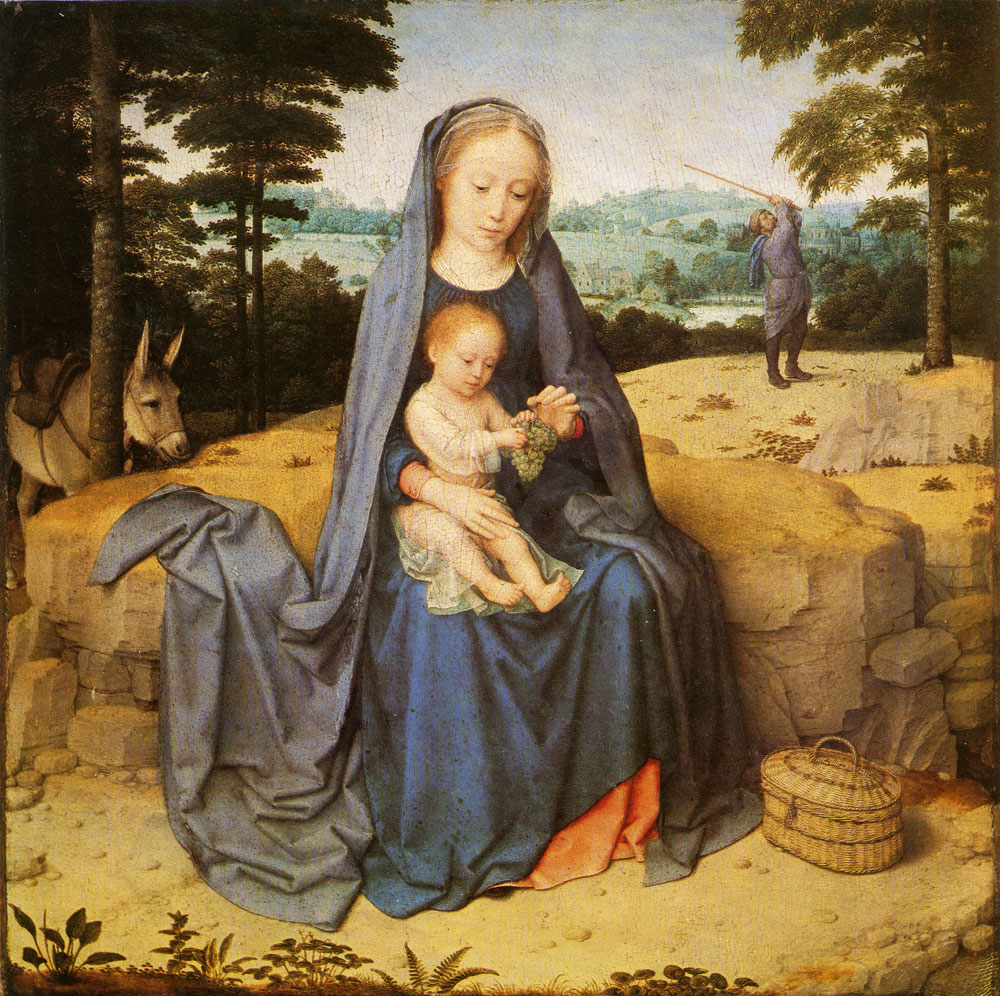 Gerard David - The rest on the flight into Egypt