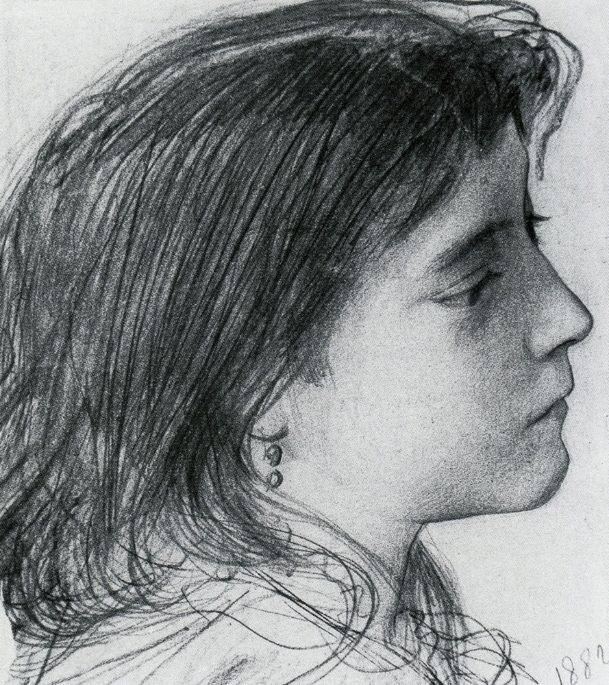 Gustav Klimt - Portrait Study of Klimt's Sister Johanna Used for 