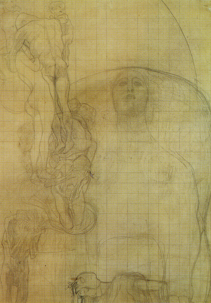 Gustav Klimt - Transfer Sketch for 