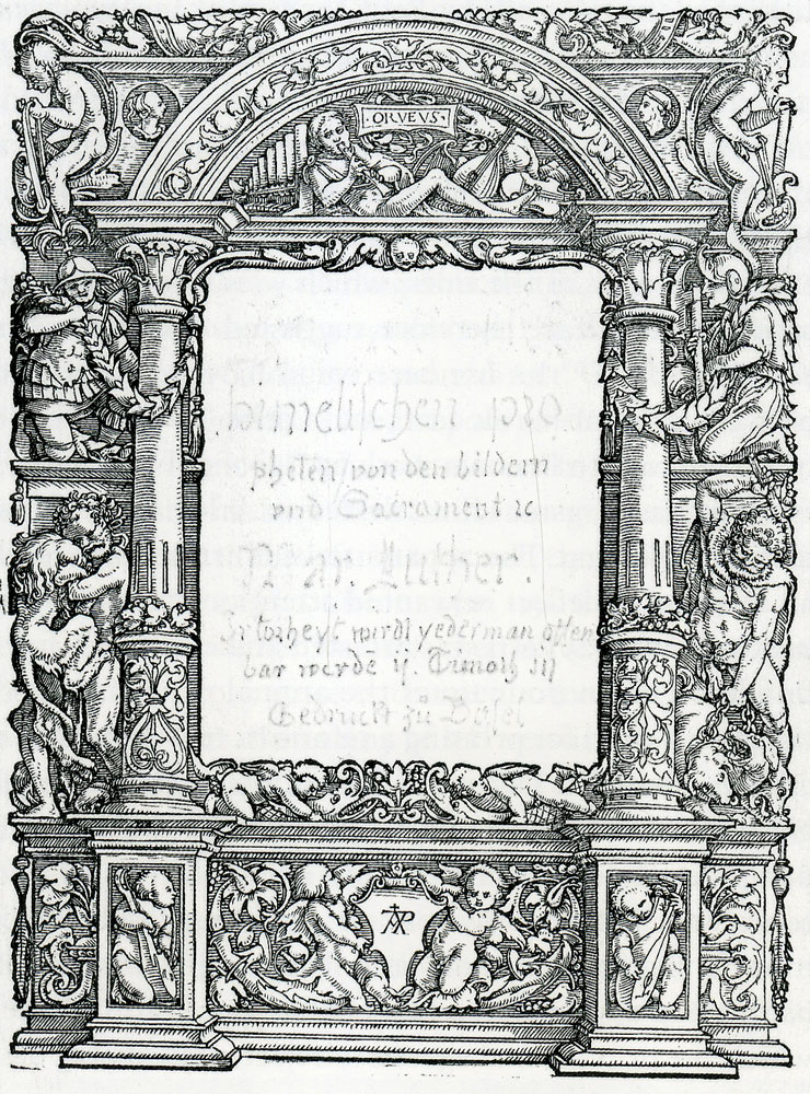 Hans Holbein the Younger - Title Page with Orpheus and Hercules