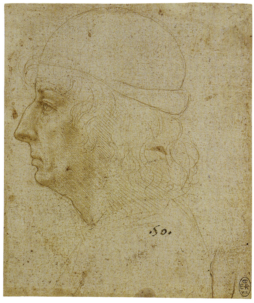 Leonardo da Vinci - Portrait of a Man in Profile