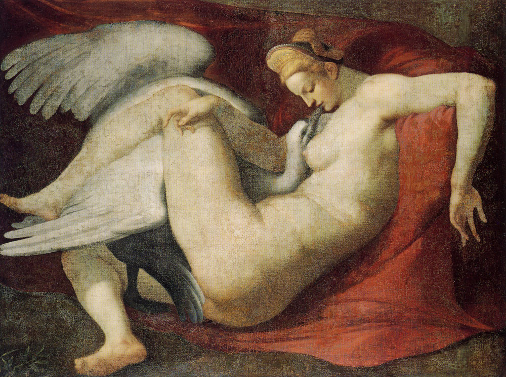 After Michelangelo - Leda and the Swan