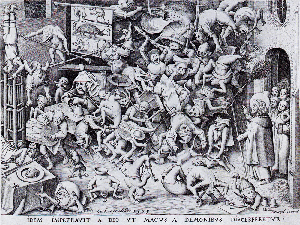 Pieter van der Heyden after Pieter Bruegel - The fall of the magician Hermogenes