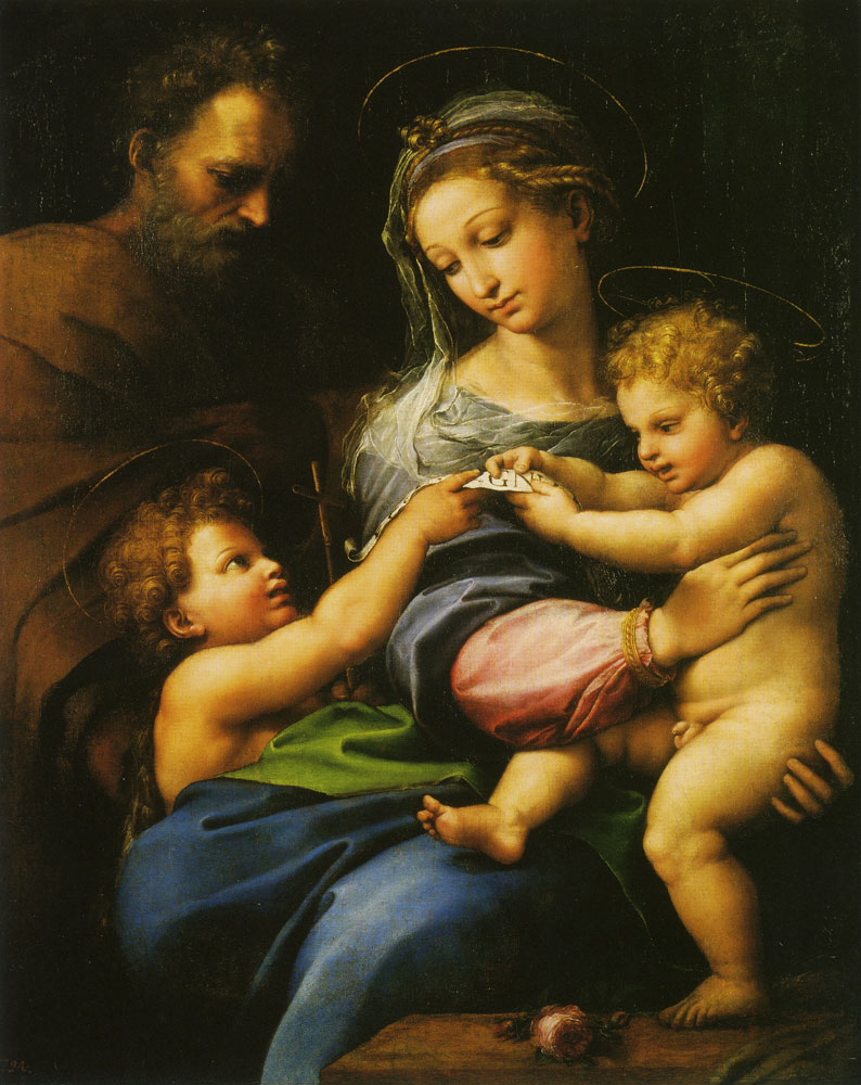 Raphael and workshop - Madonna della Rosa