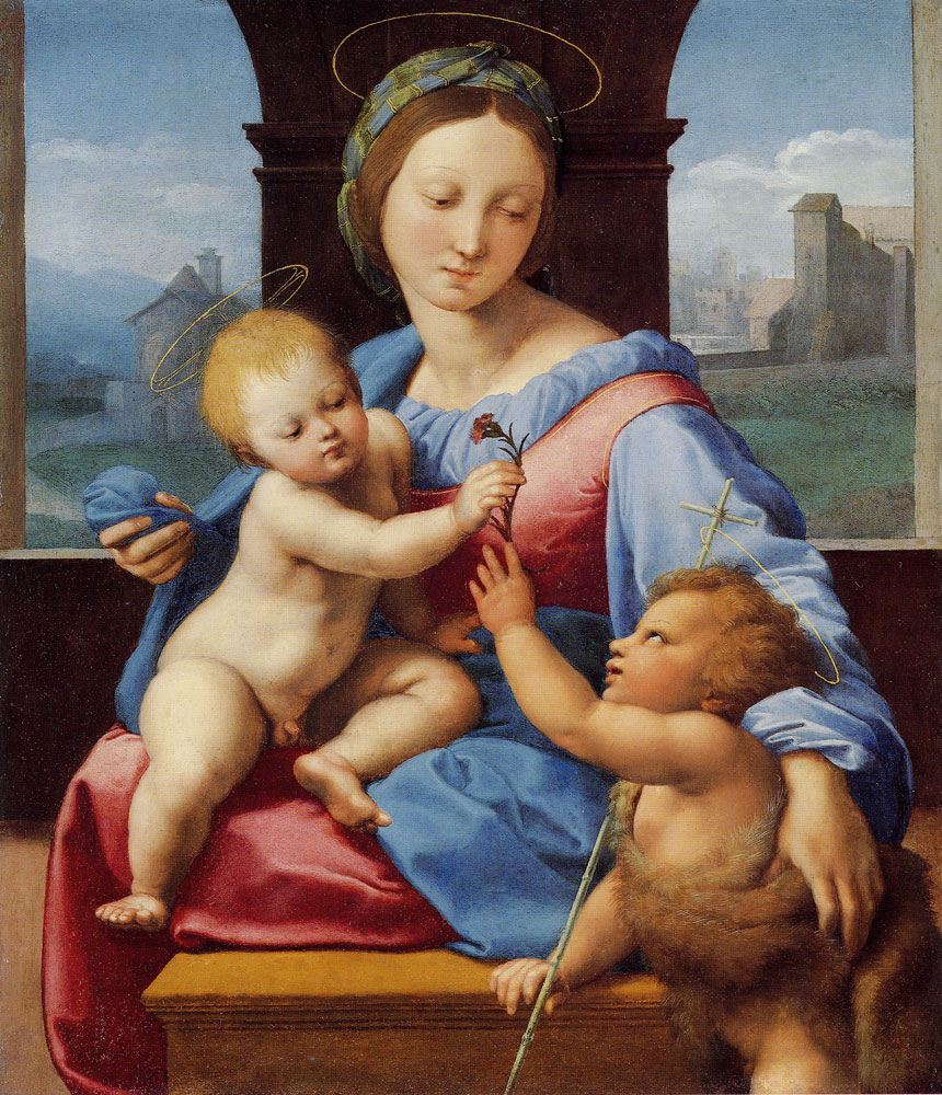 Raphael - The Virgin and Child with the Infant Baptist ('The Garvagh Madonna')