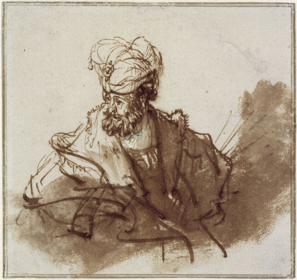 Rembrandt - Bearded Oriental in a Turban