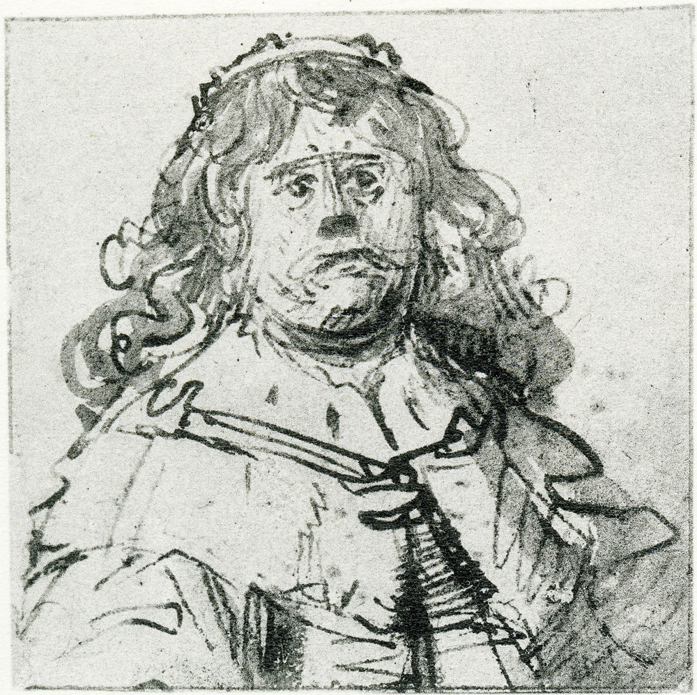 Rembrandt - Bust of a Man with Long Hair and Diadem