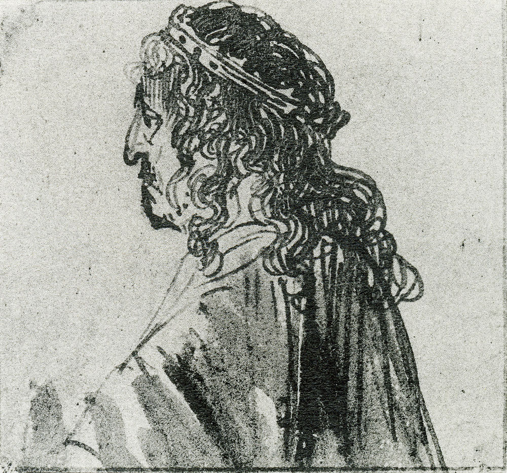 Rembrandt - Bust of a Man with Long Hair and Diadem