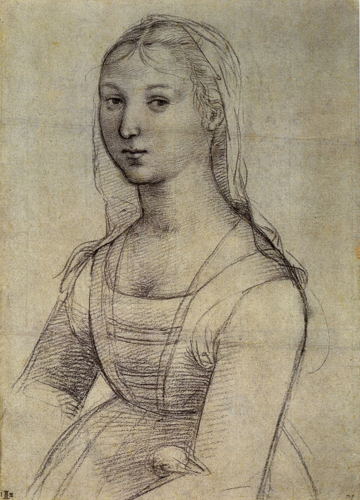 Raphael - A Young Woman, Half-Length