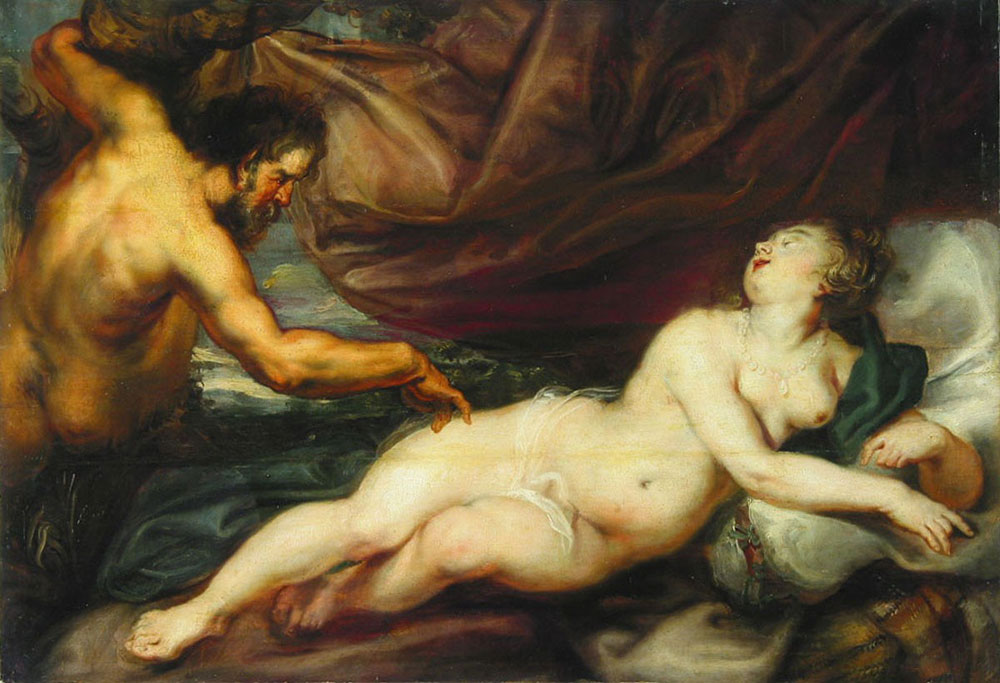 School of Peter Paul Rubens - Jupiter and Antiope