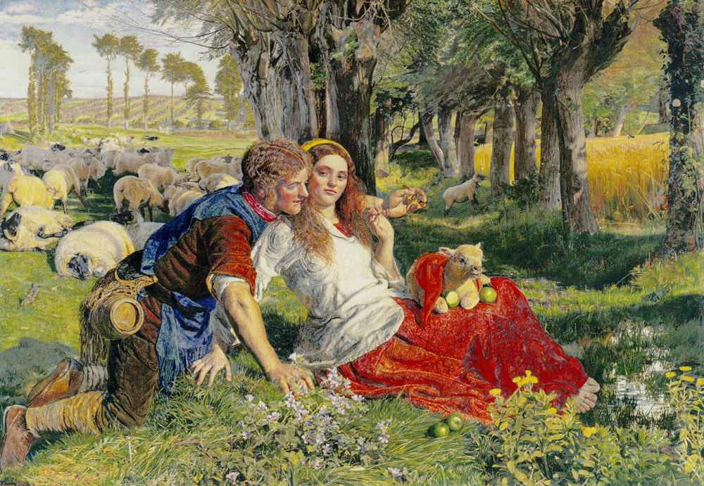 William Holman Hunt - The Hireling Shepherd