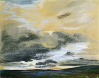 Eugène Delacroix - Study of the Sky at Dusk
