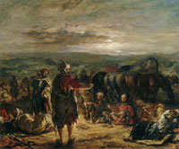Eugène Delacroix An Arab Camp at Night
