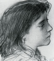Gustav Klimt Portrait Study of Klimt's Sister Johanna Used for 