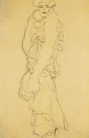 Gustav Klimt Standing Facing Left, Face Turned Forward