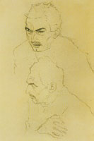 Gustav Klimt Two Studies of a Man