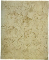Leonardo da Vinci Sketches of the Head and Shoulders of a Woman