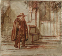 Nicolaes Maes Elderly Man in Wide-Brimmed Hat