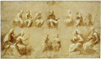 Raphael Study of the Upper Half of the 'Disputa'
