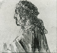 Rembrandt Bust of a Man with Long Hair and Diadem