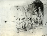 Rembrandt Children Playing Rommelpot