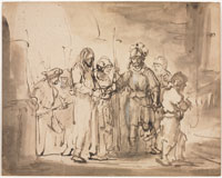 Rembrandt Christ Taken Before Caiaphas