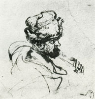 Rembrandt Head of a Man in a Fur Cap
