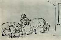 Rembrandt The Prodigal Son among the Swine