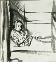Rembrandt Saskia Sitting Up in Bed