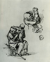 Rembrandt Sheet with Two Studies of a Child