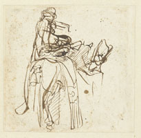 Rembrandt Woman Dismounting from a Horse