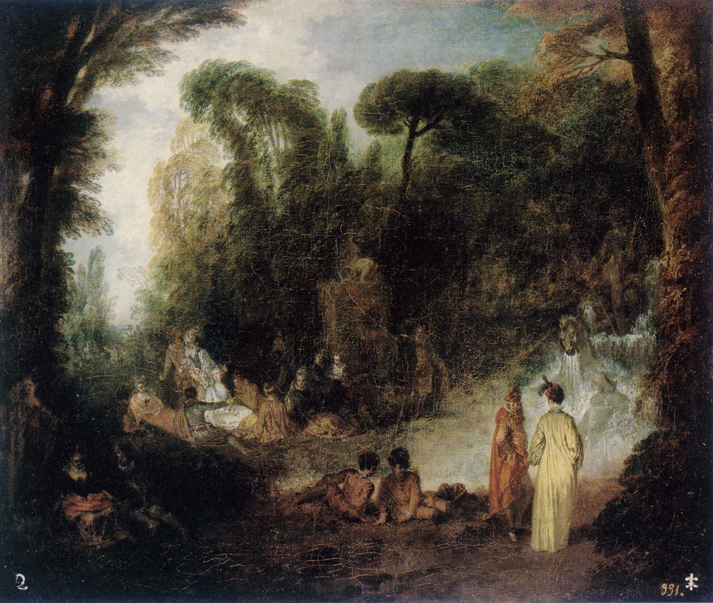 Antoine Watteau - Party in a Park