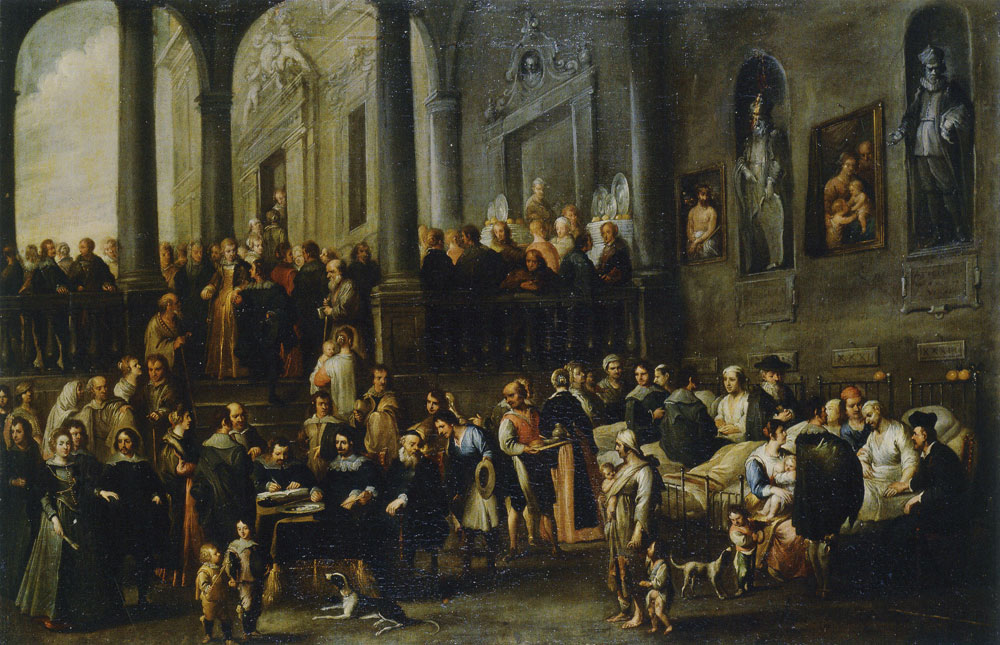 Cornelis de Wael - Visiting a Hospital
