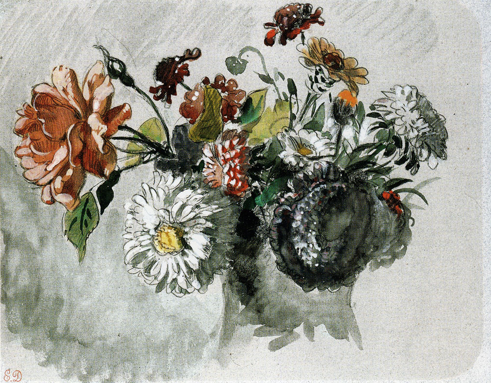 Eugène Delacroix - Bouquet of Flowers