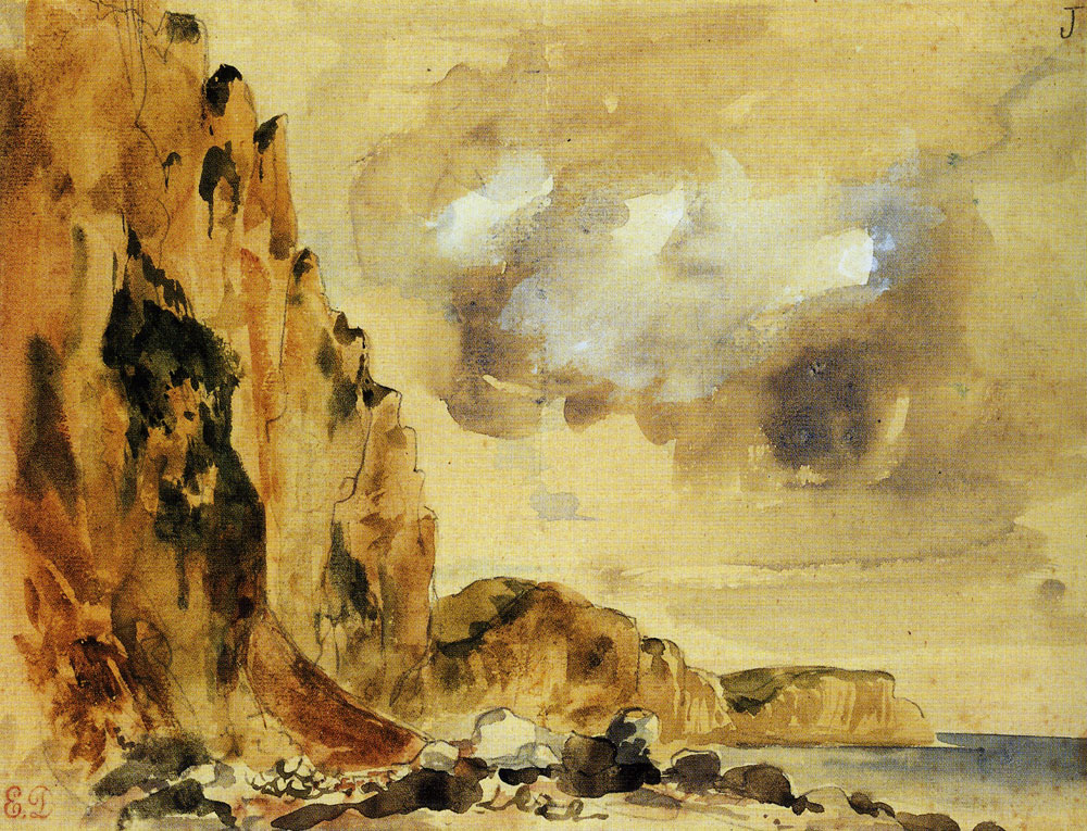 Eugène Delacroix - Cliffs in Normandy