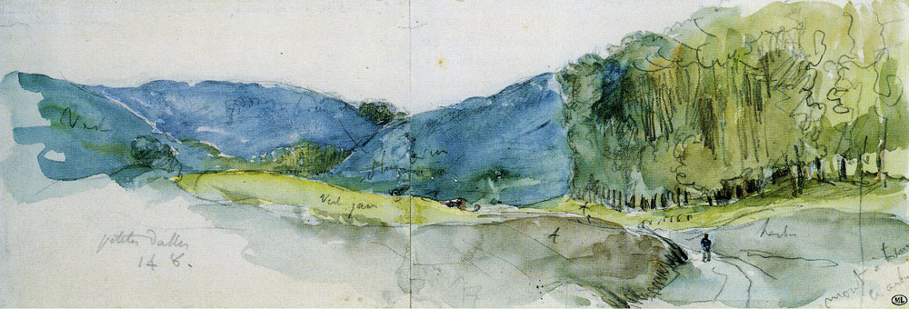 Eugène Delacroix - Landscape at Les Petites-Dalles