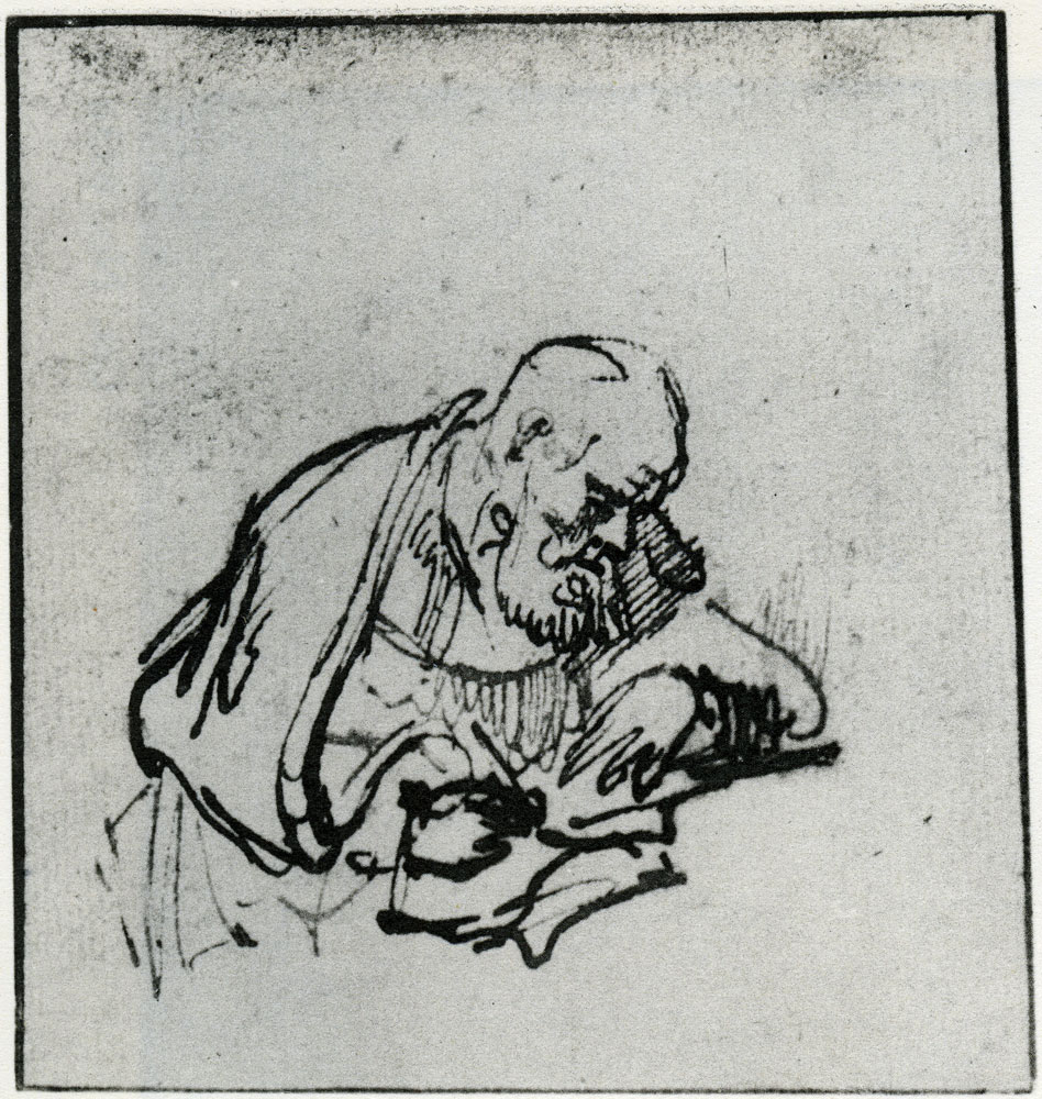 Follower of Rembrandt - Sketch of a Bearded Old Man
