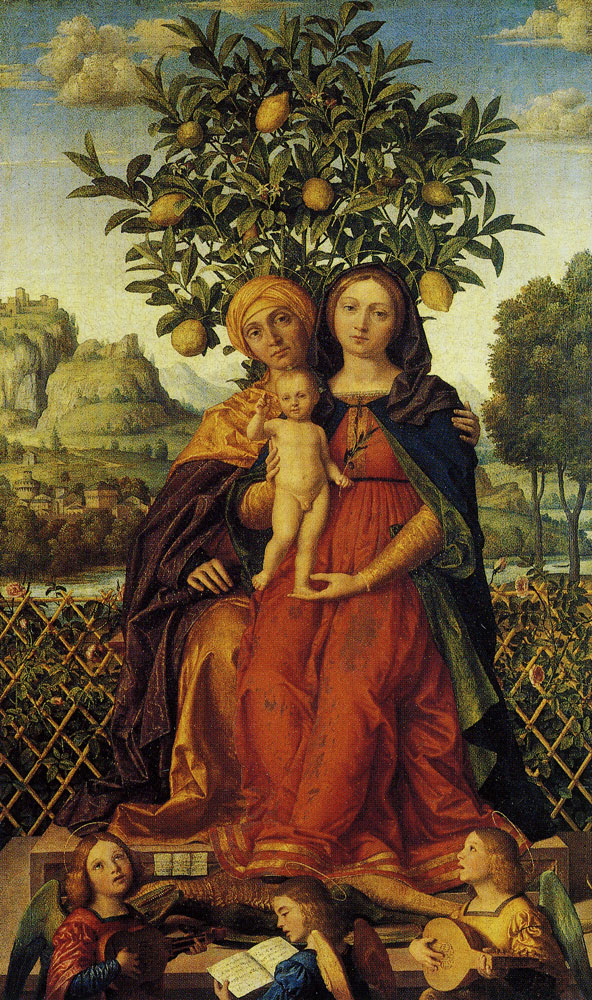 Girolamo dai Libri - The Virgin and Child with Saint Anne
