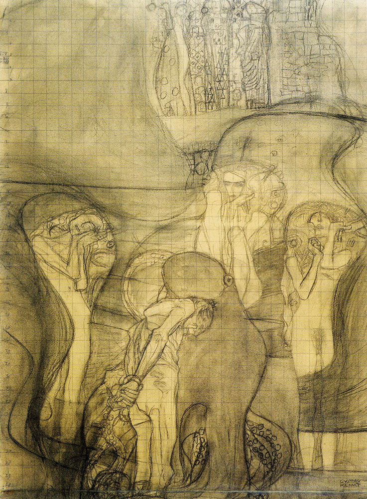 Gustav Klimt - Transfer Drawing for Jurisprudence