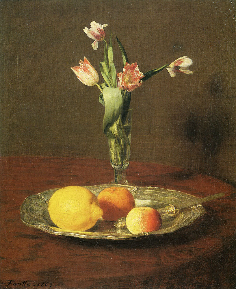 Henri Fantin-Latour - Lemon, Apples and Tulips