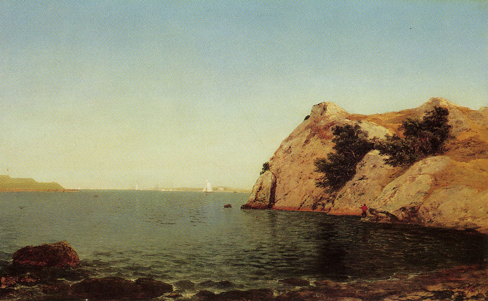 John Frederick Kensett - Beacon Rock, Newport Harbour