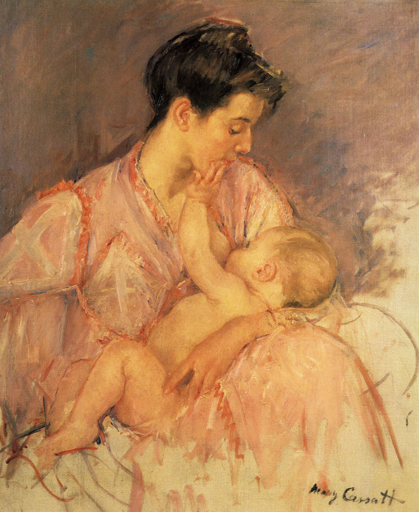 Mary Cassatt - Sketch of Mother Jeanne Nursing Her Baby
