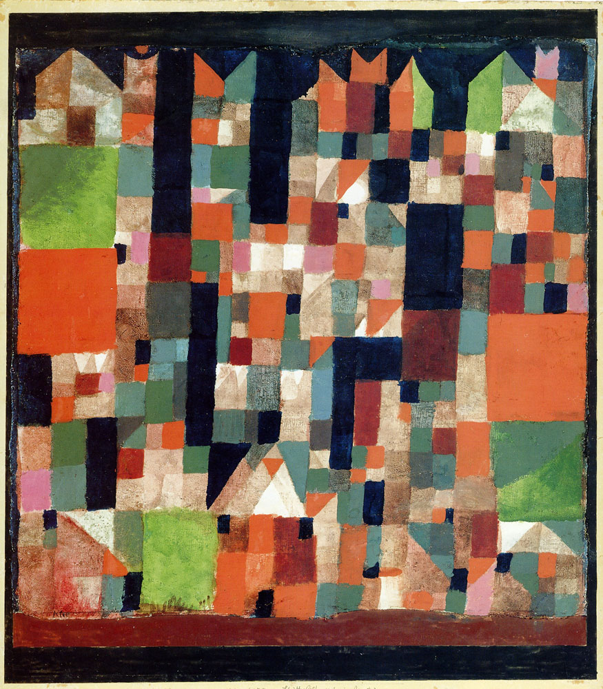 Paul Klee - Picture of a City (Red-Green Accents)